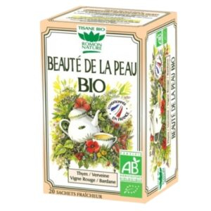 Romon Nature Tisane Beaute De La Peau Thym Verveine Vigne Rouge Et Bardane Sachets Bio 20u