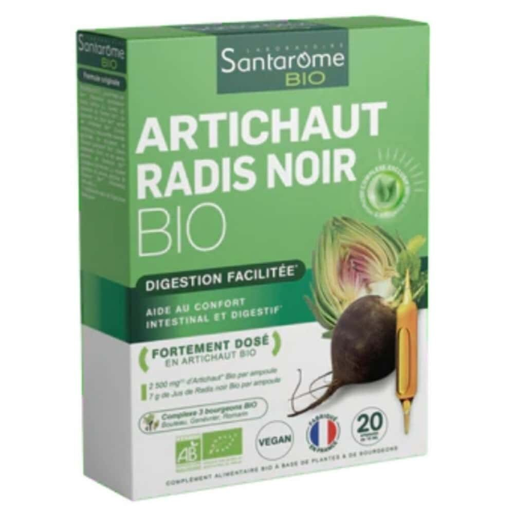 Santarome Bio Artichaut Et Radis Noir Digestion Facilitee Ampoules 20u