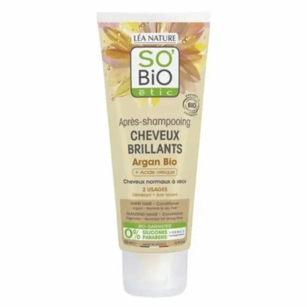 So Bio Apres Shampoing Cheveux Brillants Argan Et Acide Oleique Bio 200ml