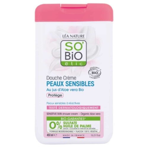 So Bio Douche Creme Peau Sensible Jus D Aloe Vera Protege Bio 450ml