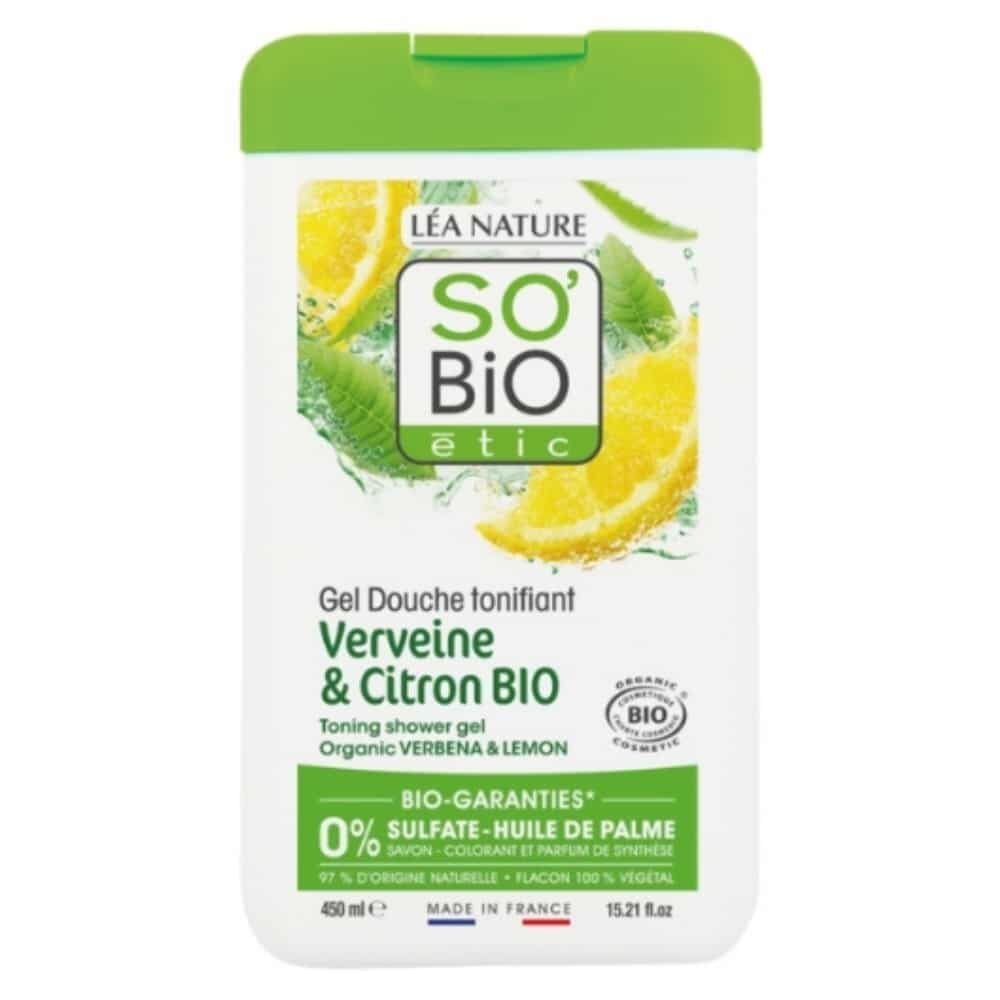 So Bio Gel Douche Tonifiant Verveine Et Citron Bio 450ml