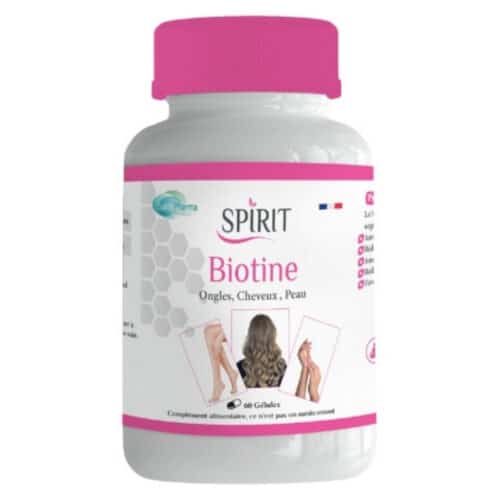 Spirit Pharma Biotine Ongles, Cheveux et Peu - 60 Gélules