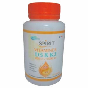 Spirit Pharma Vitamines D3 Et K2 200ui Et 3000ui Renforcement Dentition Os Et Muscles 60 Capsules