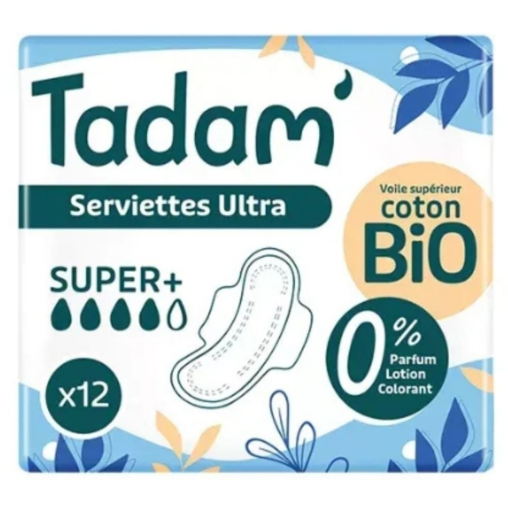 Tadam Serviettes Ultra Super Bio 12u