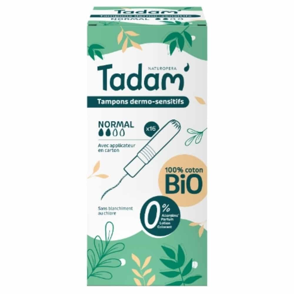 Tadam Tampons Dermo Sensitifs Avec Applicateur Normal Bio 16u