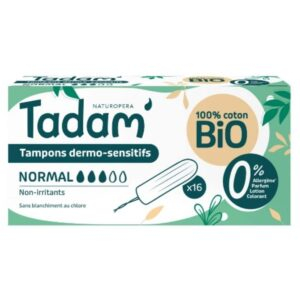 Tadam Tampons Dermo Sensitifs Non Irritants Normal Bio 16u