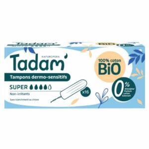 Tadam Tampons Dermo Sensitifs Non Irritants Super Bio 16u