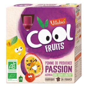 Vitabio Cool Fruits Pomme De Provence Passion Et Acerola Bio 4x90g