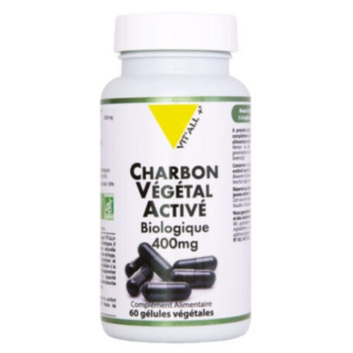 Vitall+ Charbon Végétal Activé 400mg Bio - 60 Gélules