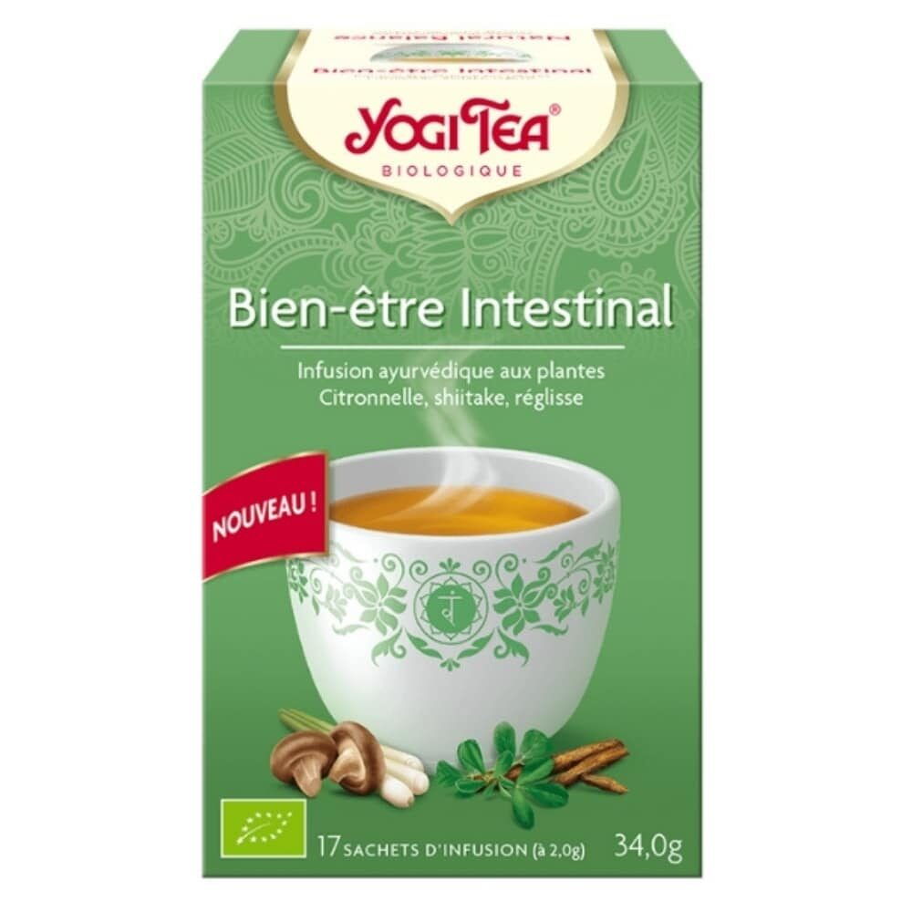 Yogi Tea Bien Etre Intestinal Infusion Ayurvedique Citronnelle Shitake Et Reglisse Sachets Bio 17u