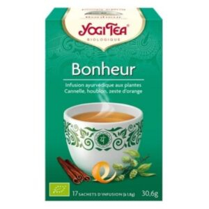 Yogi Tea Bonheur Infusion Ayurvedique Cannelle Houblon Et Zeste D Orange Sachets Bio 17u