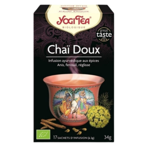 Yogi Tea Chaï Doux Infusion Ayurvédique Anis, Fenouil et Réglisse Sachets Bio - 17u