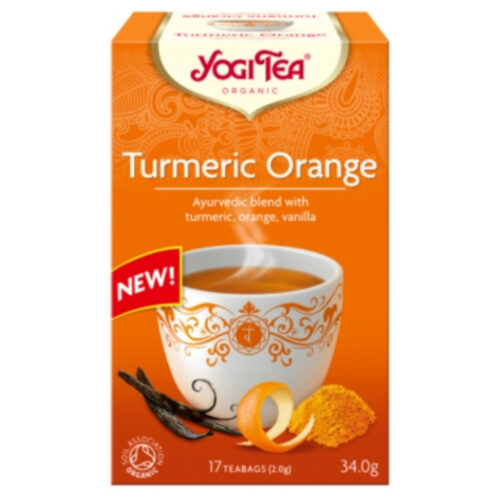 Yogi Tea Curcuma Orange Infusion Ayurvédique Curcuma, Orange et Vanille Sachets Bio - 17u