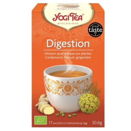 Yogi Tea Digestion Infusion Ayurvédique Cardamome, Fenouil et Gingembre Sachets Bio - 17u