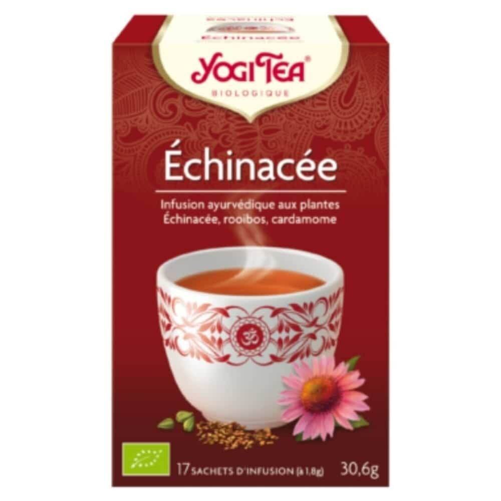 Yogi Tea Echinacee Infusion Ayurvedique Echinacee Rooibos Et Cardamome Sachets Bio 17u