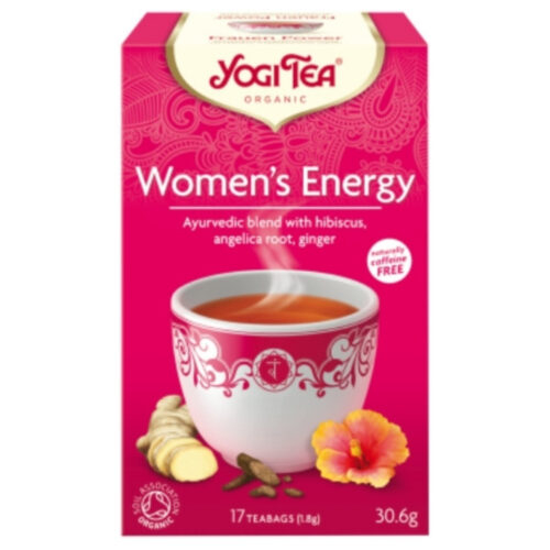 Yogi Tea Energie Féminine Infusion Ayurvédique Hibiscus, Racine d'Angélique et Gingembre Sachets Bio - 17u