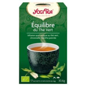 Yogi Tea Equilibre Du The Vert Infusion Ayurvedique The Vert Citronnelle Et Menthe Poivree Sachets Bio 17u