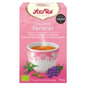 Yogi Tea Equilibre Feminin Infusion Ayurvedique Feuille De Framboisier Verveine Odorante Et Lavande Sachets Bio 17u