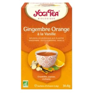 Yogi Tea Gingembre Orange A La Vanille Infusion Ayurvedique Gingembre Zeste D Orange Et Vanille Sachets Bio 17u