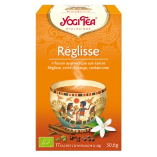 Yogi Tea Réglisse Infusion Ayurvédique Réglisse, Zeste d'Orange et Cardamome Sachets Bio - 17u