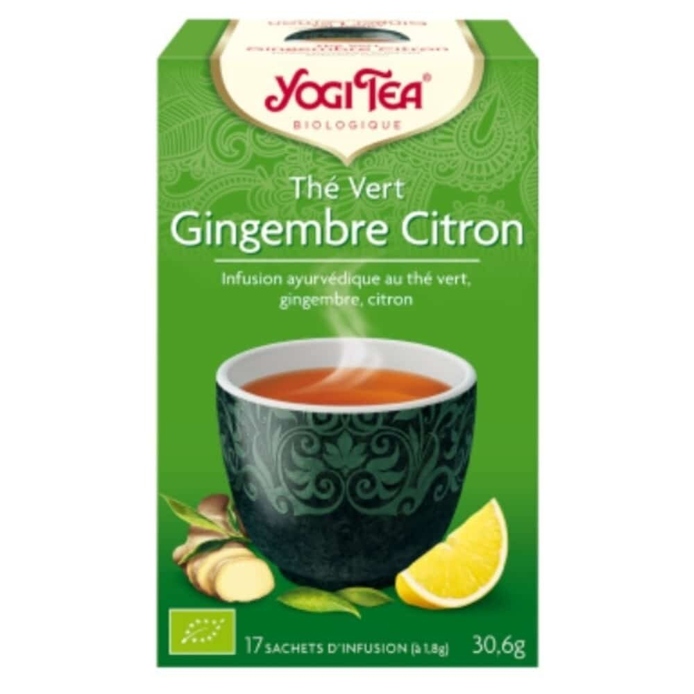 Yogi Tea The Vert Gingembre Citron Infusion Ayurvedique The Vert Gingembre Et Citron Sachets Bio 17u