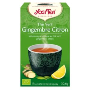 Yogi Tea The Vert Gingembre Citron Infusion Ayurvedique The Vert Gingembre Et Citron Sachets Bio 17u