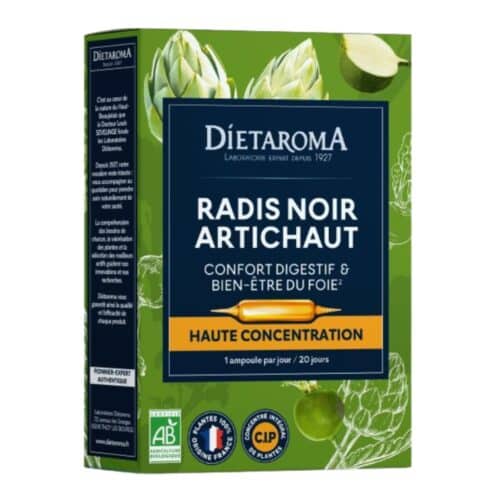 Dietaroma Radis Noir et Artichaut Ampoules Haute Concentration Bio - 20u