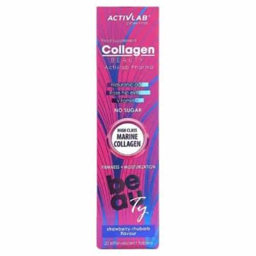 ActivLab Collagen Beauty Collagène Marin Goût Fraise et Rhubarbe - 20 Comprimés