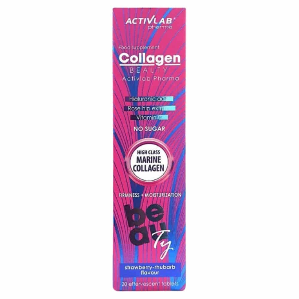 Activlab Collagen Beauty Collagene Marin Gout Fraise Et Rhubarbe 20 Comprimes