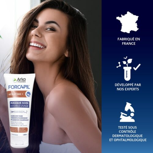 Arkopharma Forcapil Keratine Masque Soin Double Usage 200ml 6