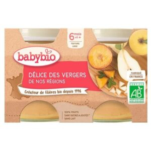 Babybio Pots Des Delices Des Vergers De Nos Regions 6mois Bio 2x130g