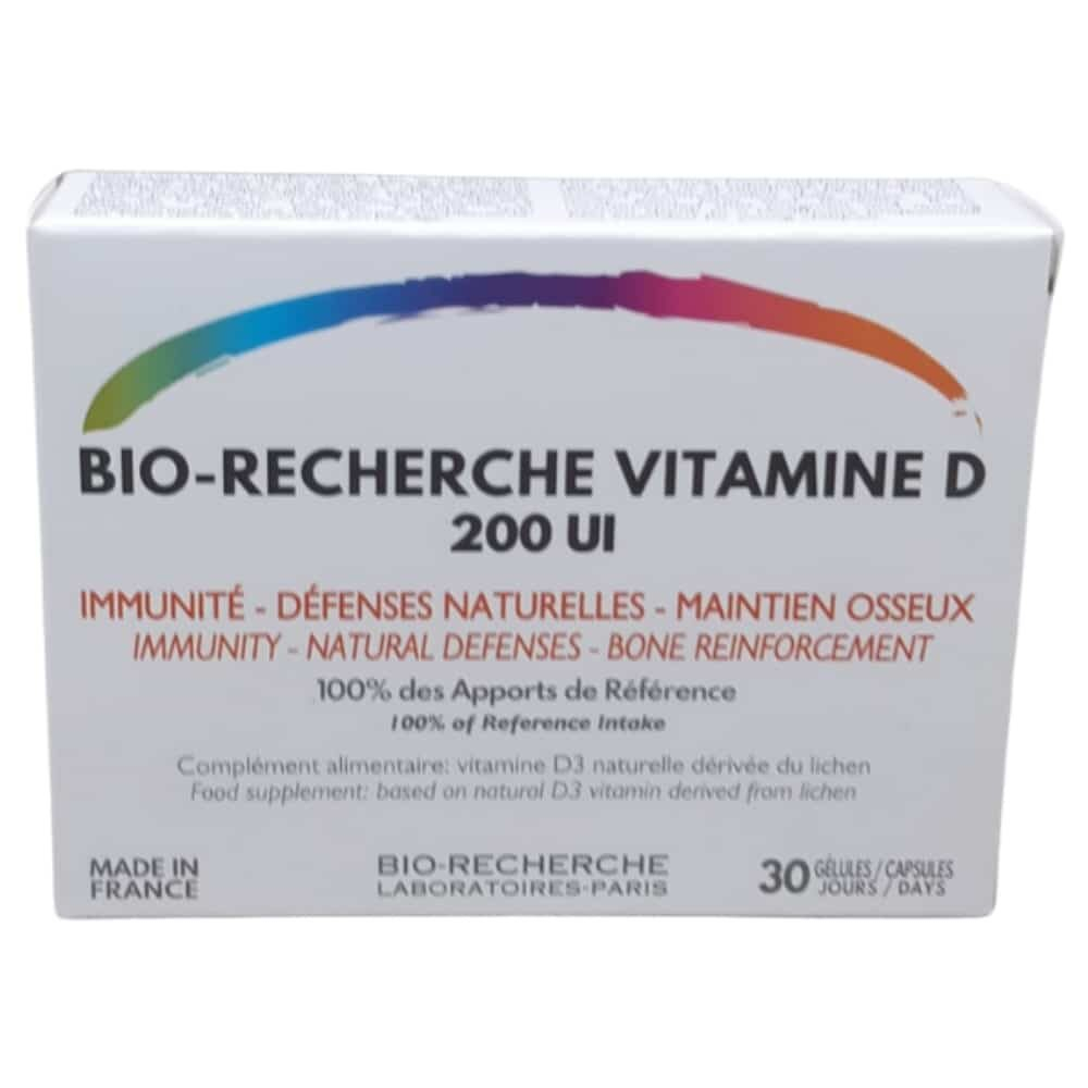 Bio Recherche Vitamine D 200 Ui Immunite Defenses Naturelles Et Maintien Osseux 30 Gelules