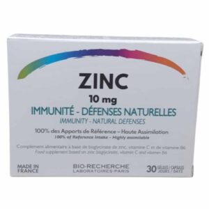 Bio Recherche Zinc 10mg Immunite Et Defenses Naturelles 30 Gelules