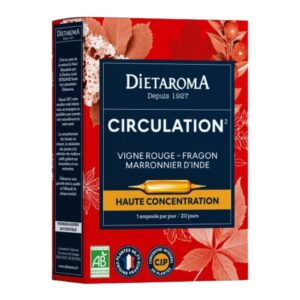Dietaroma Circulation Ampoules Haute Concentration Bio 20u