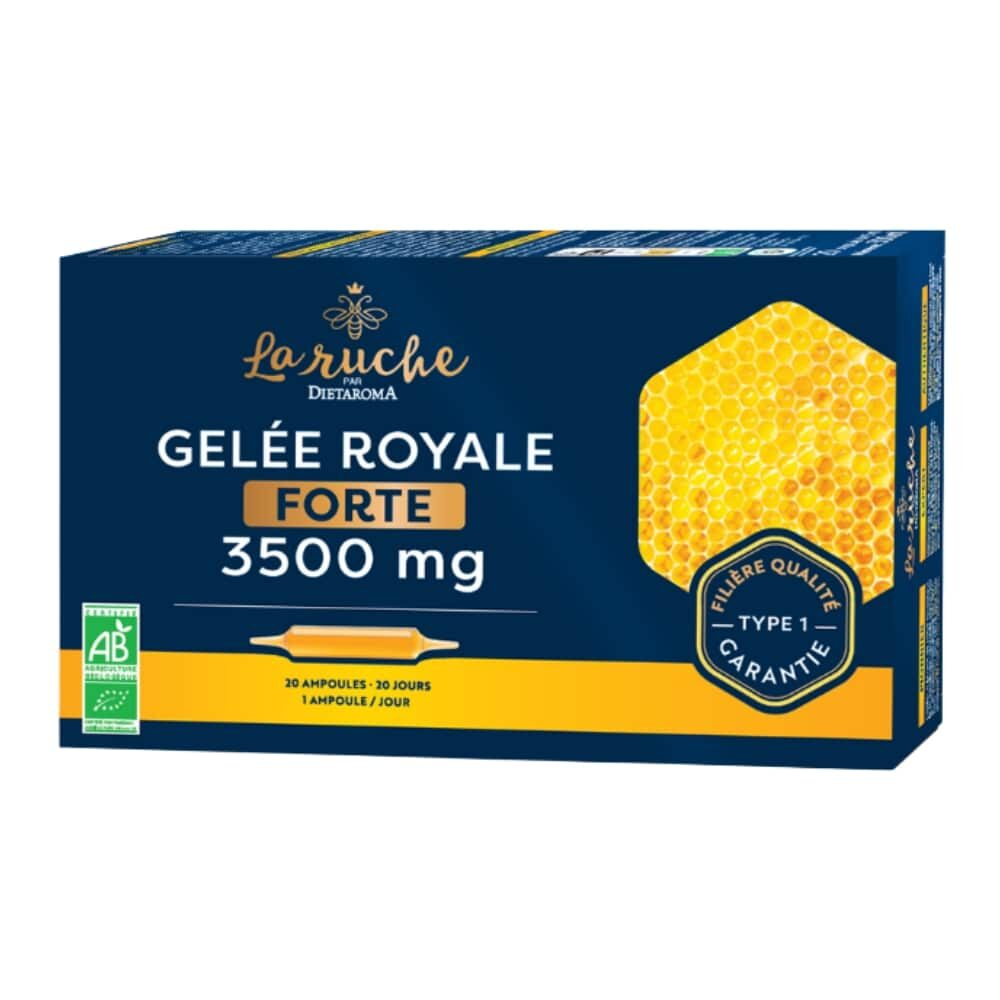 Dietaroma La Ruche Gelee Royale Forte 3500mg Ampoules Bio 20x15ml