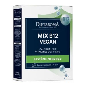 Dietaroma Mix B12 Fer D3 Calcium Et Vit C Vegan 60 Comprimes