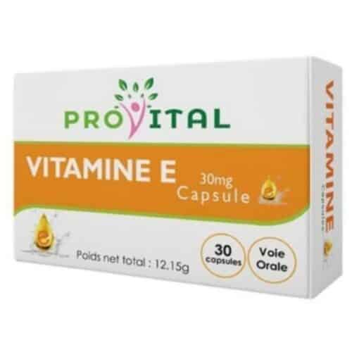 Pro Vital Vitamine E Complément Alimentaire 30 Capsule
