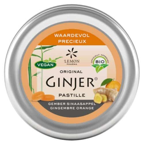 Lemon Pharma Ginjer Pastilles Goût Gingembre et Orange – 40g