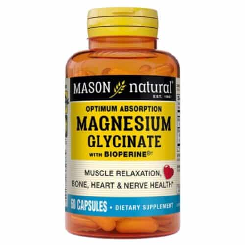 Mason Natural Magnesium Glycinate With Bioperine 60 capsules