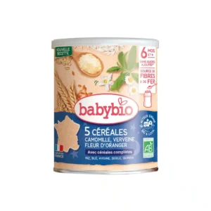 Babybio 5 Cereales Verveine Fleur Doranger Camomille 220g