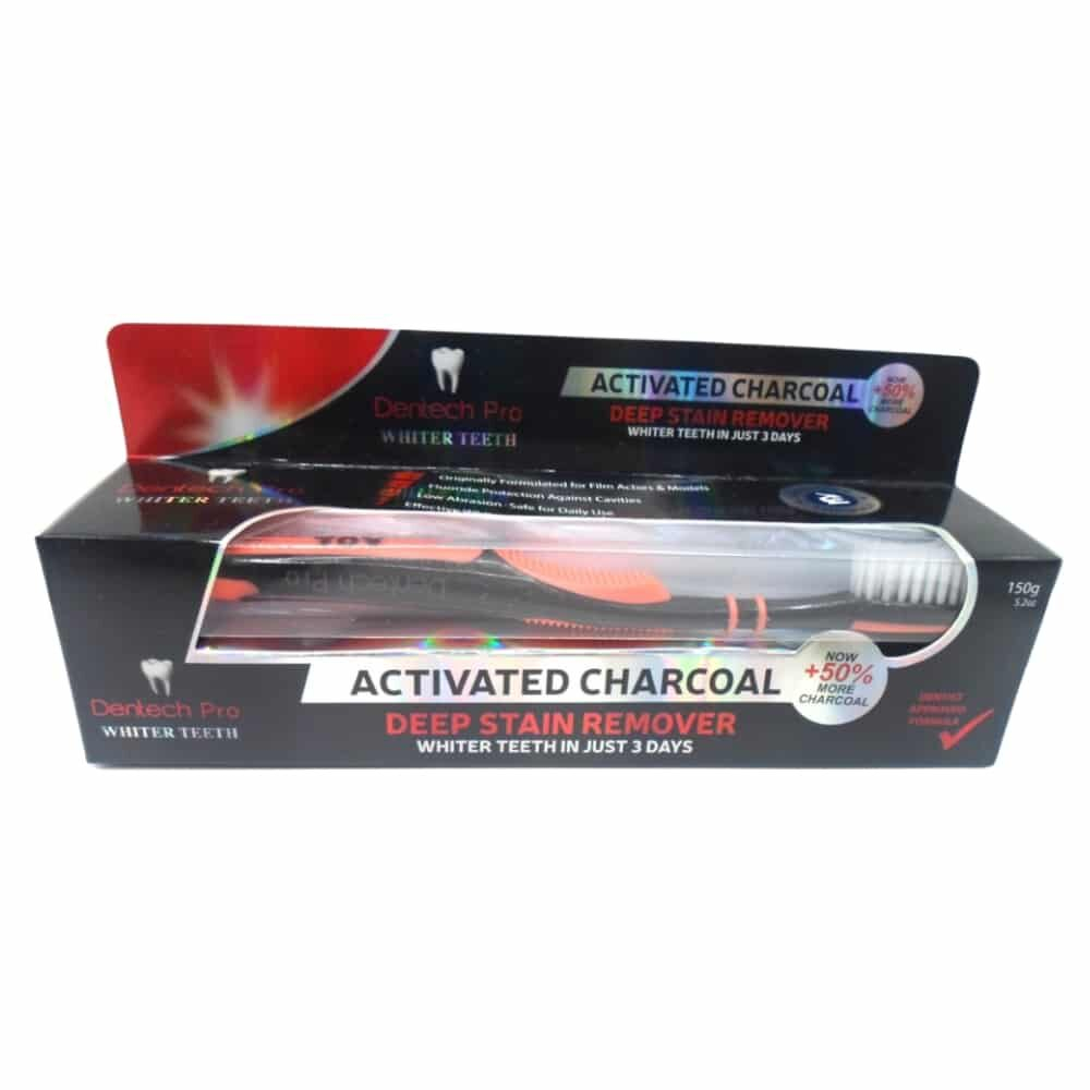 Dentech Pro Dentifrice Au Charbon Active Anti Taches 150g
