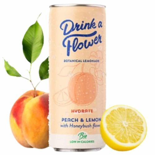 Drink A Flower Limonade Hydrate Peche Et Citron Bio 250ml