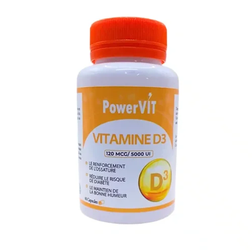 Powervit Vitamine D3 5000ui 60 Capsules