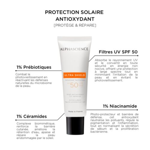 Alphascience Ultra Shield Antioxydants Haute Protection Uv Spf50 40ml 4