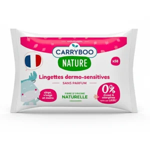 Carryboo Lingettes Dermo Sensitives Sans Parfums 58 Pieces
