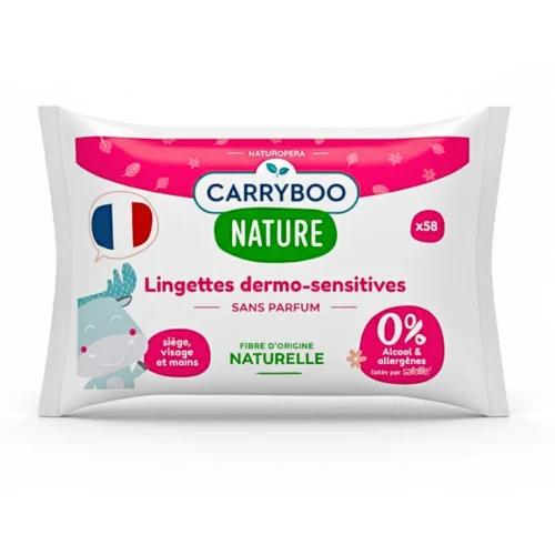 Carryboo Lingettes Dermo Sensitives Sans Parfums 58 Pieces