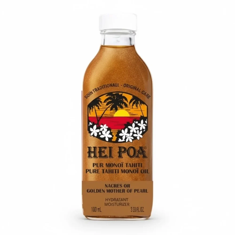 Hei Poa Soins Trad Monoi Specifiques Pur Monoi Tahiti Nacres Or 100ml