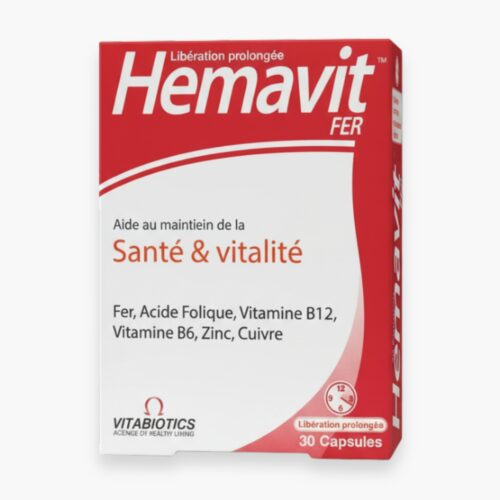 Vitabiotics Hemavit Fer Sante Vitalite 30 Comprimes
