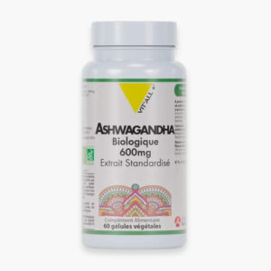 Vitall Ashwagandha Biologique 600mg Extrait Standardise 60 Gelules