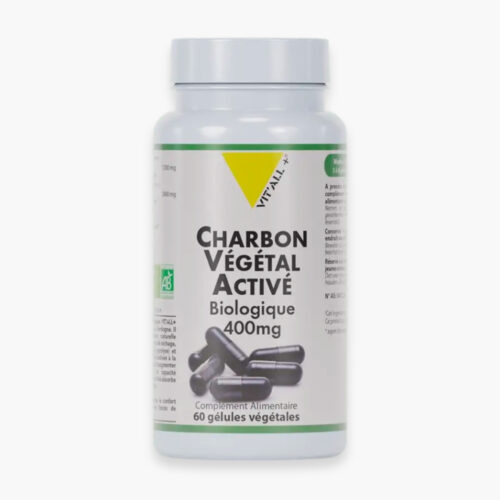 Vitall Charbon Vegetal Active Biologique 400mg 60 Gelules